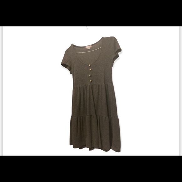 Grey tiered tunic dress size L - Picture 1 of 3